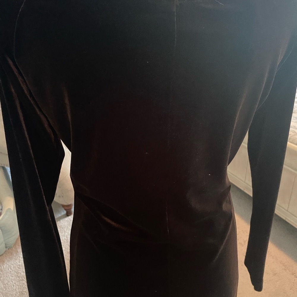 Express Tricot Vintage (80’s) Brown Velvet Dress - Picture 4 of 5